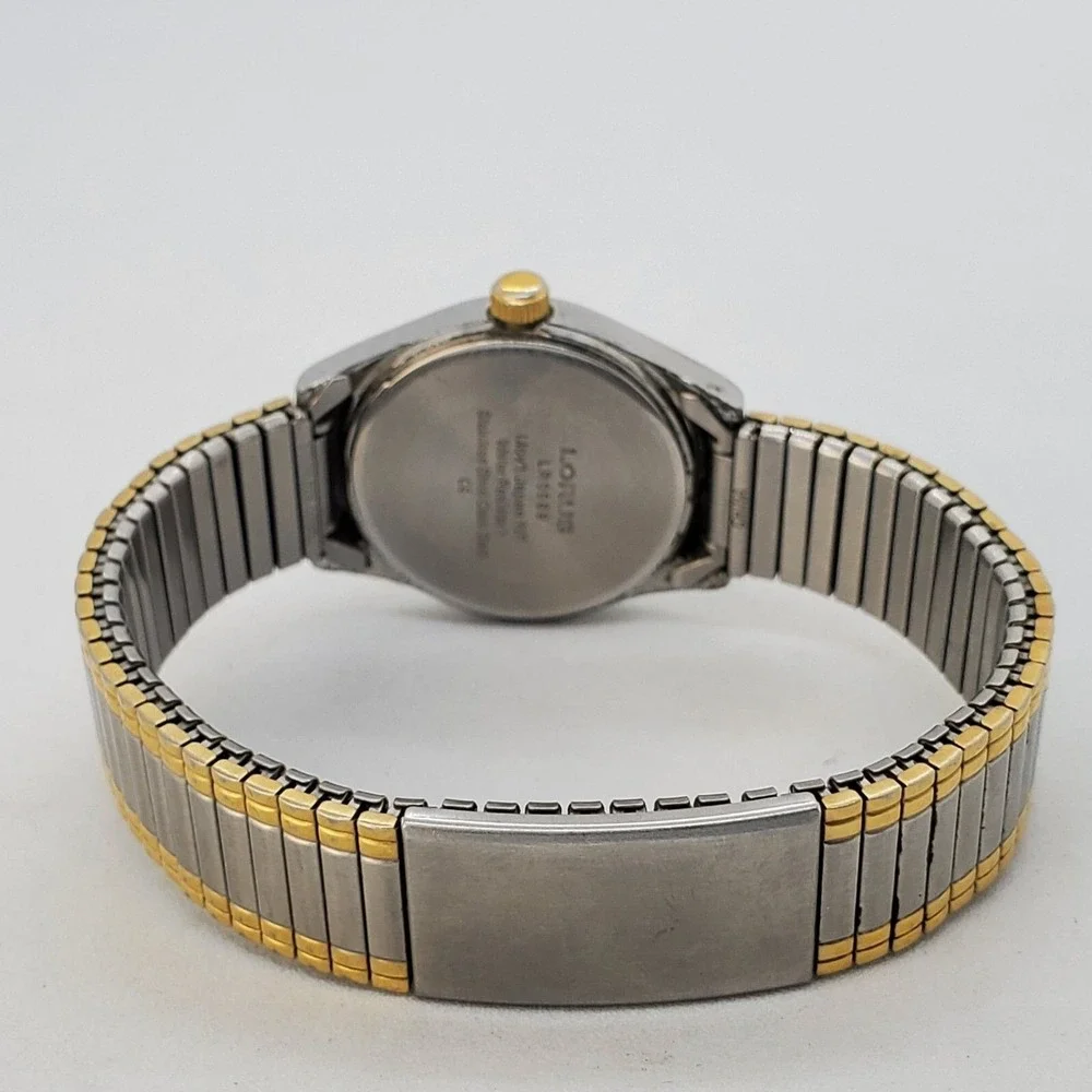 VTG Lorus Seiko Watch Women 28MM White Dial Two Tone Expandable Band New Battery